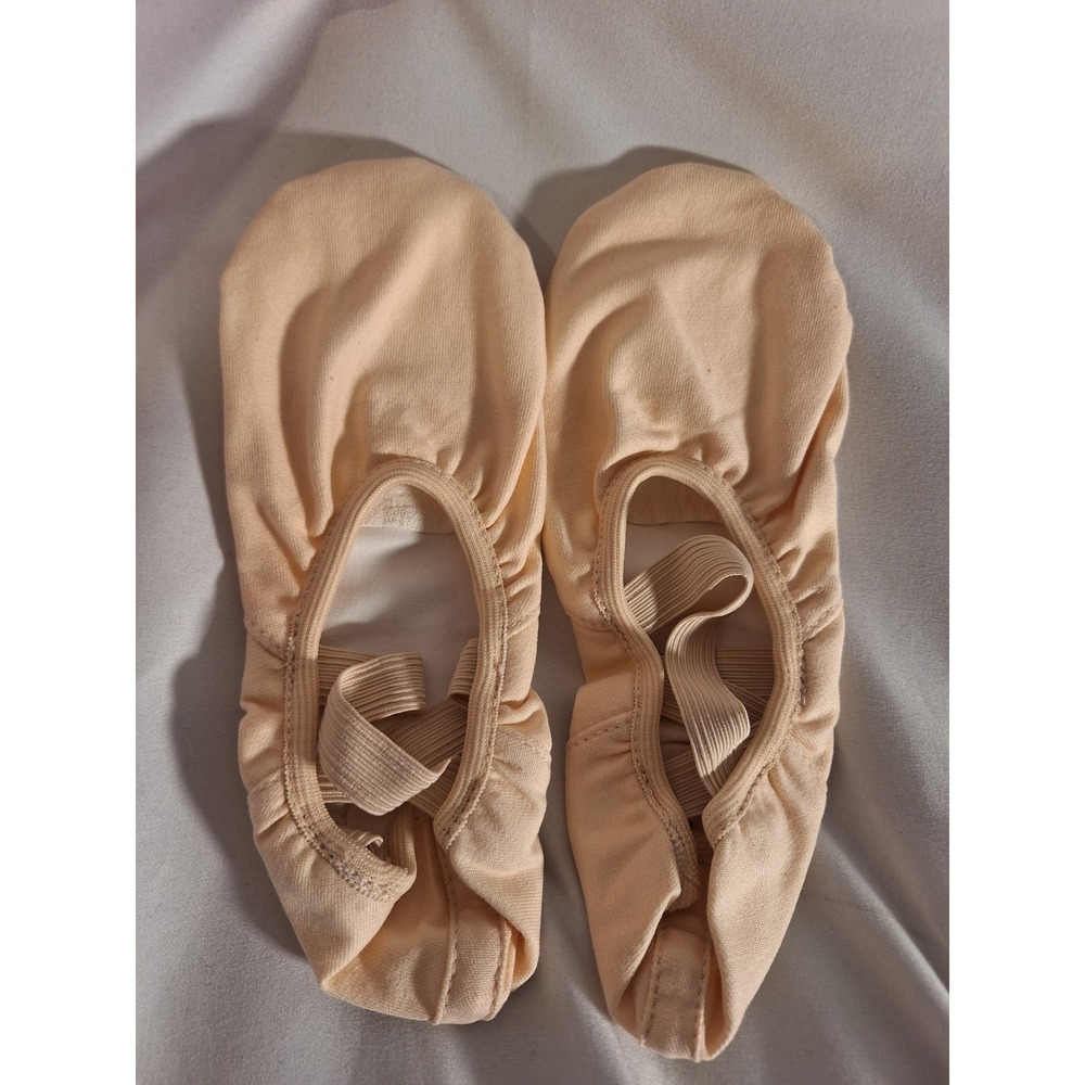 Capezio Hanami 2037W Kids Stretch Canvas Split Sole Ballet Shoes Nude Size 11M